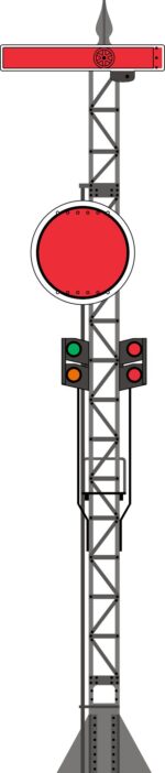 Sémaphore+Disque Rouge PLM